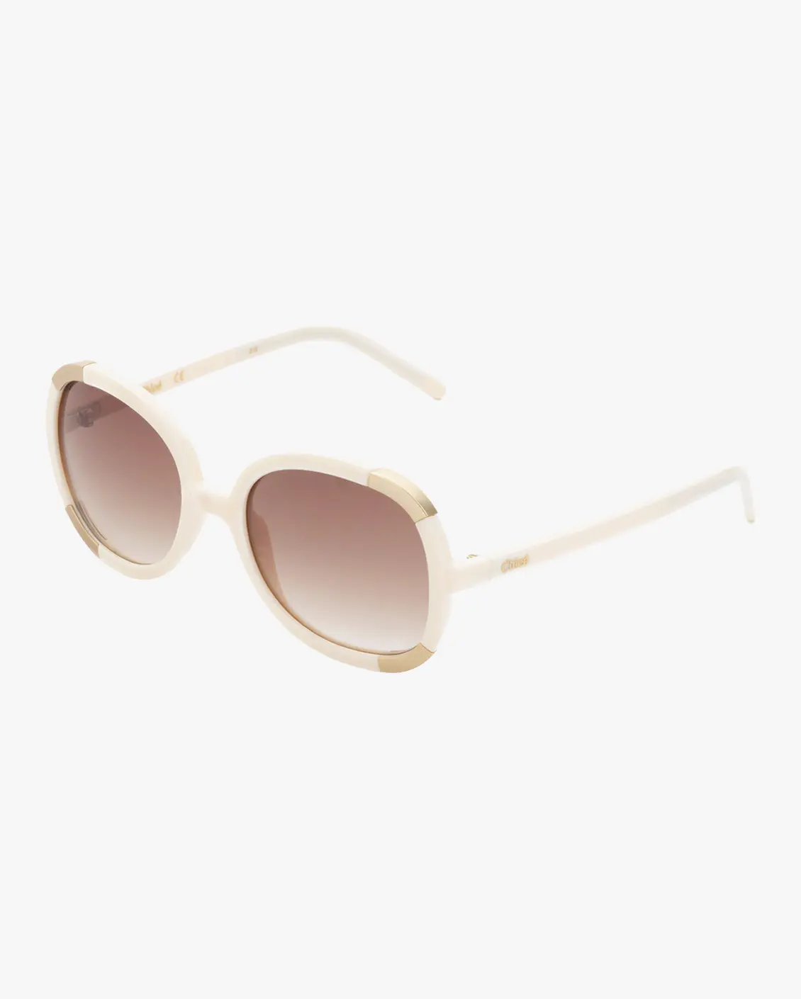 Oval Sunglasses in White