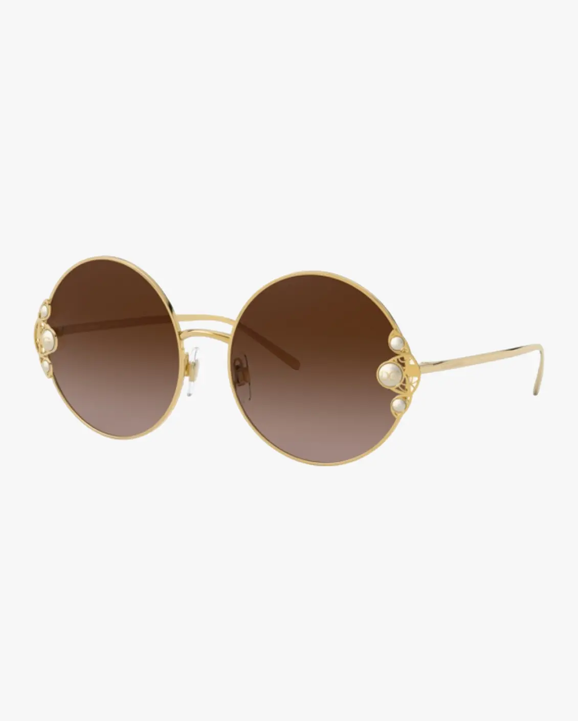 Round Sunglasses in Gold