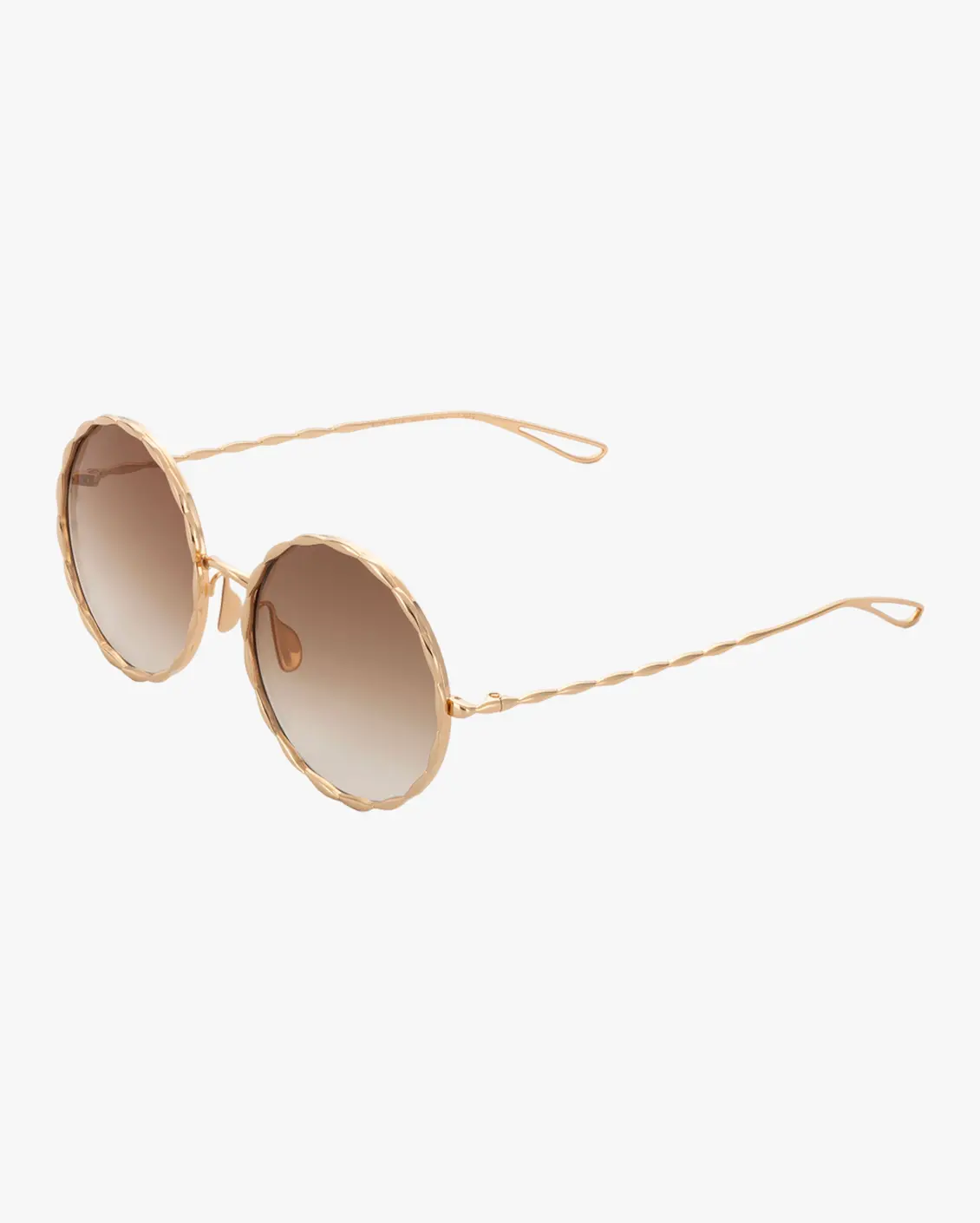 Round Sunglasses in Gold