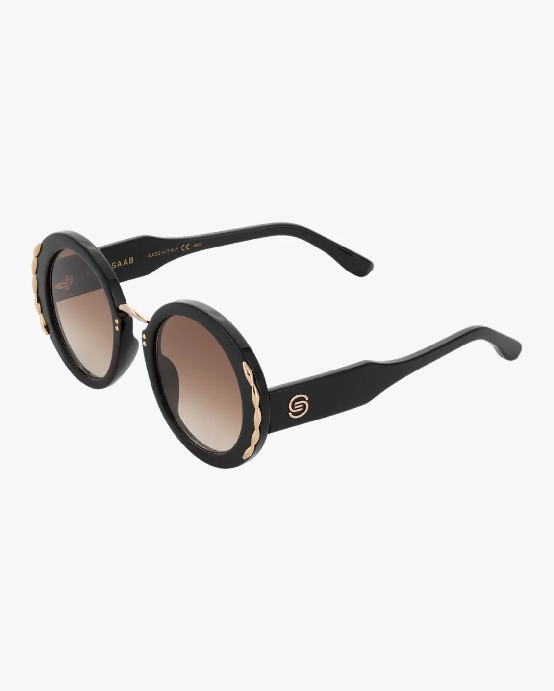 Round Sunglasses in Black