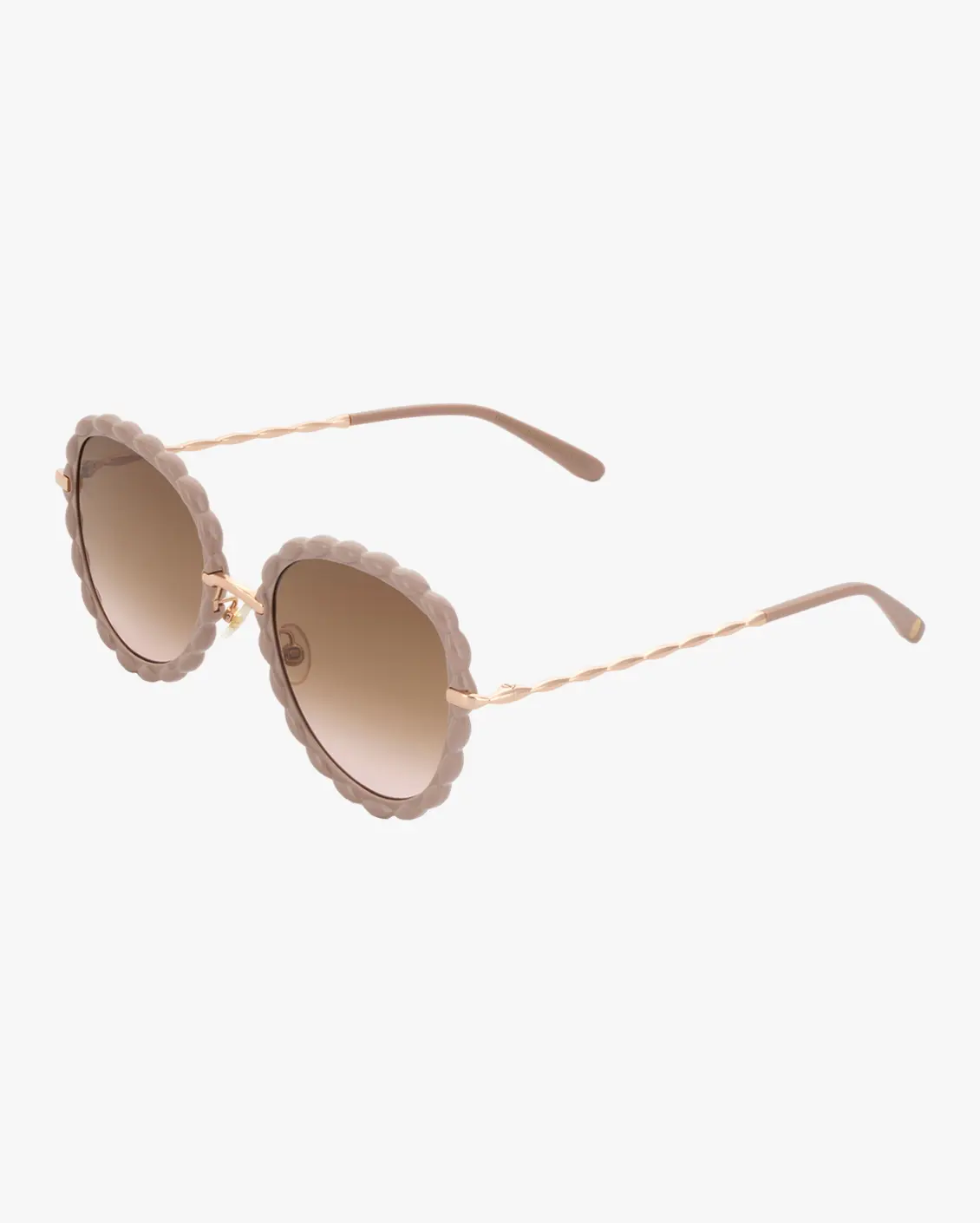 Round Sunglasses in Gold