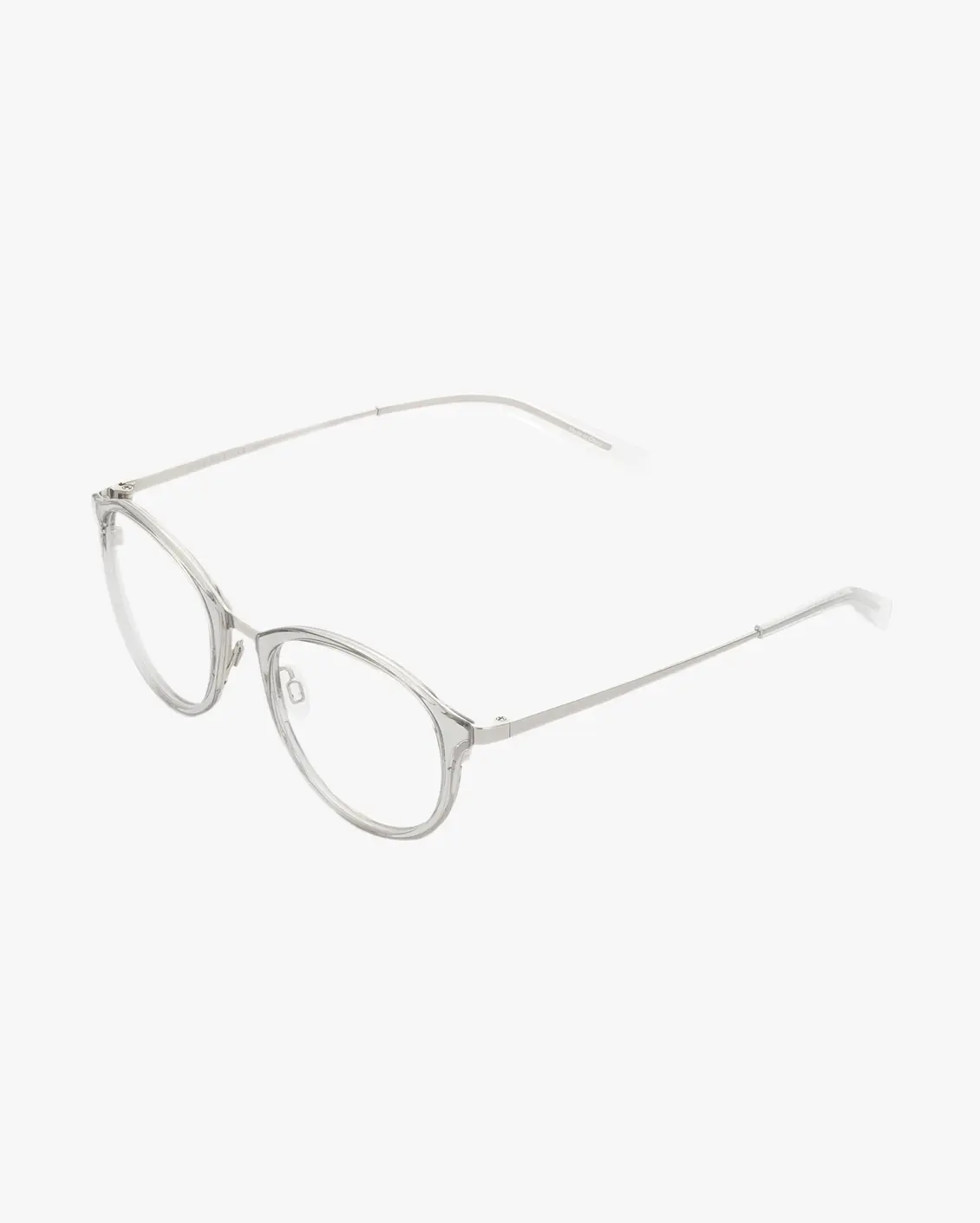 Round Eyeglasses in Silver