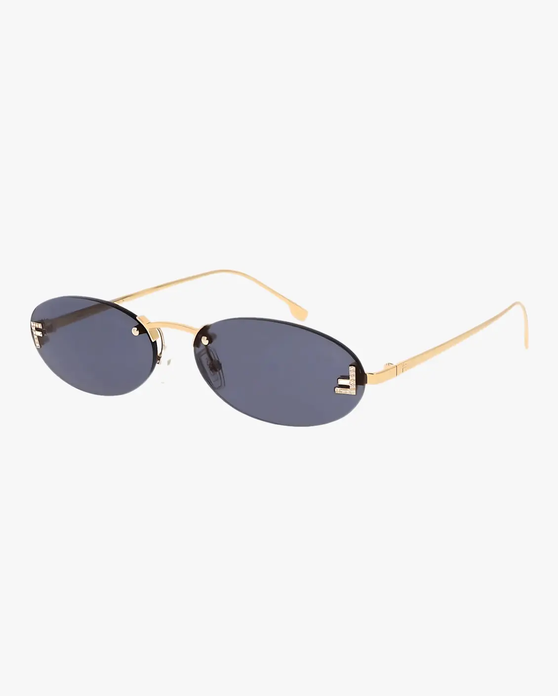 Oval Sunglasses in Gold