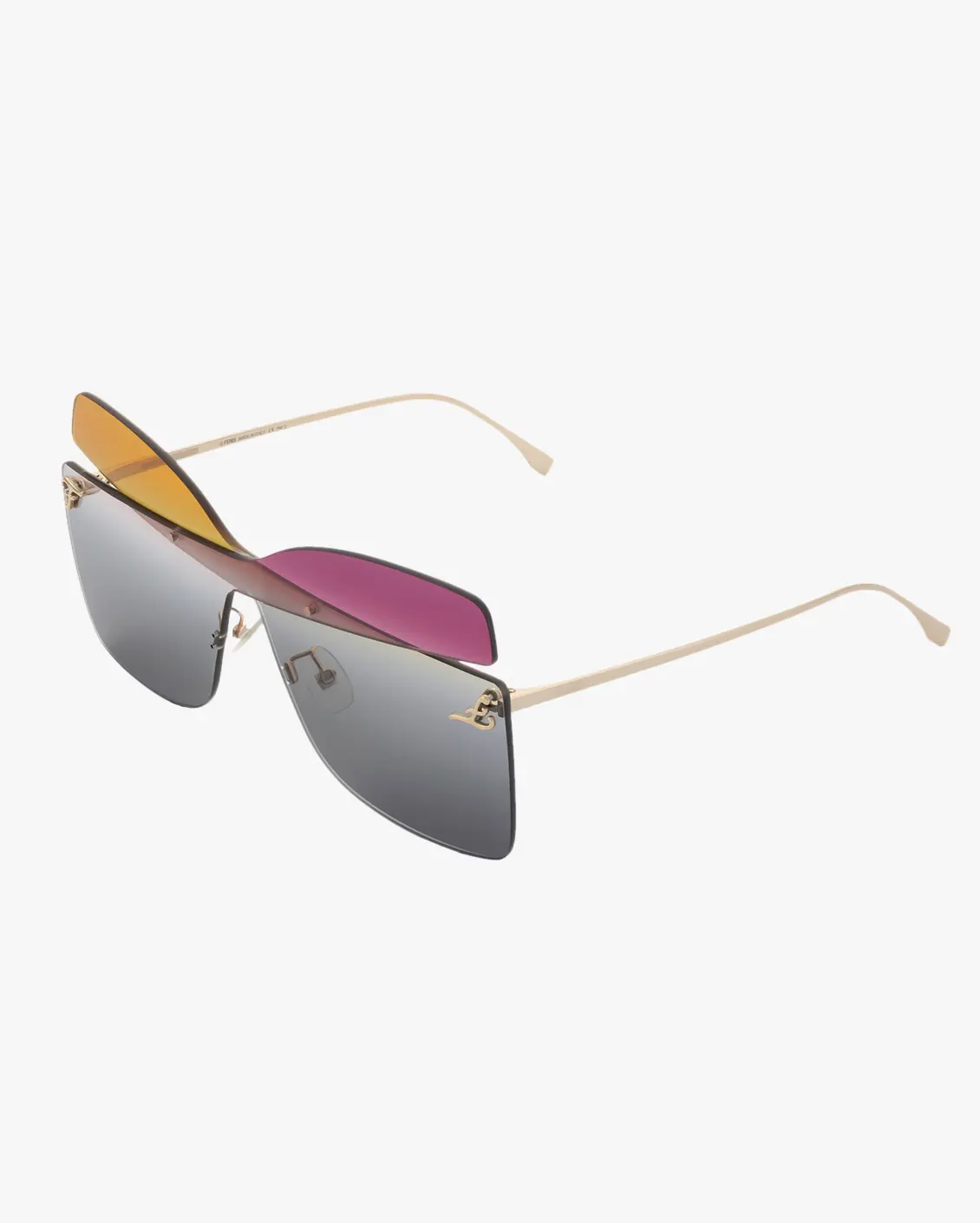 Irregular Sunglasses in Gold