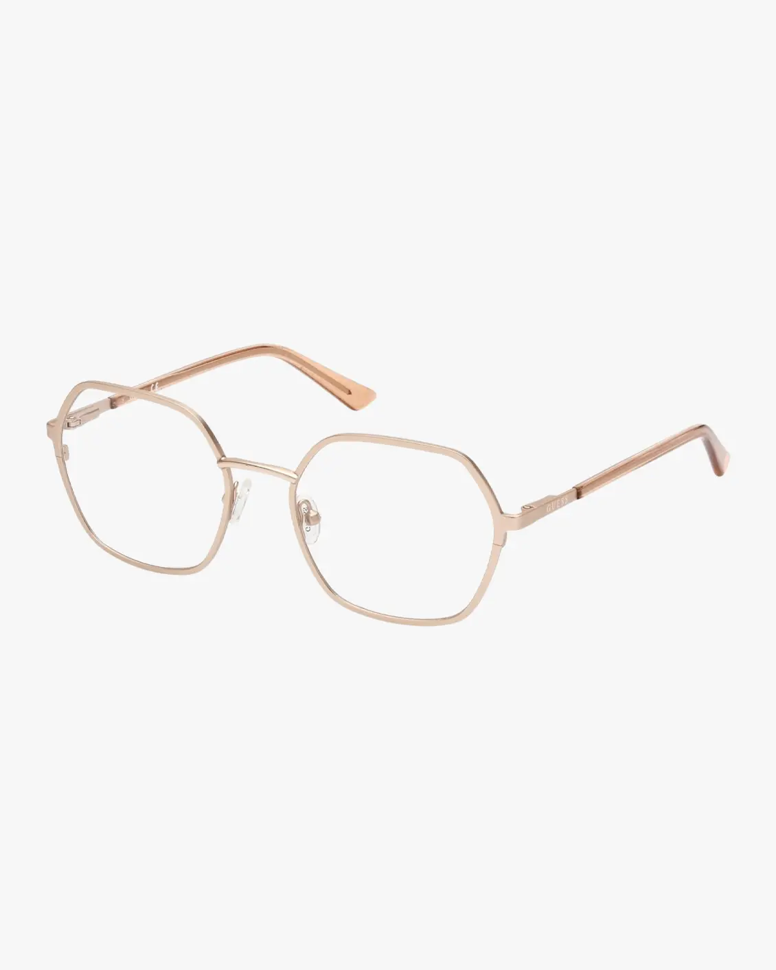 Hexagonal Eyeglasses in Gold