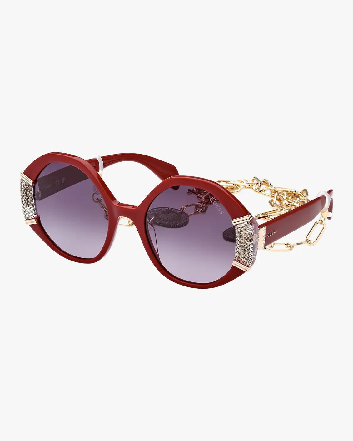 Round Sunglasses in Red