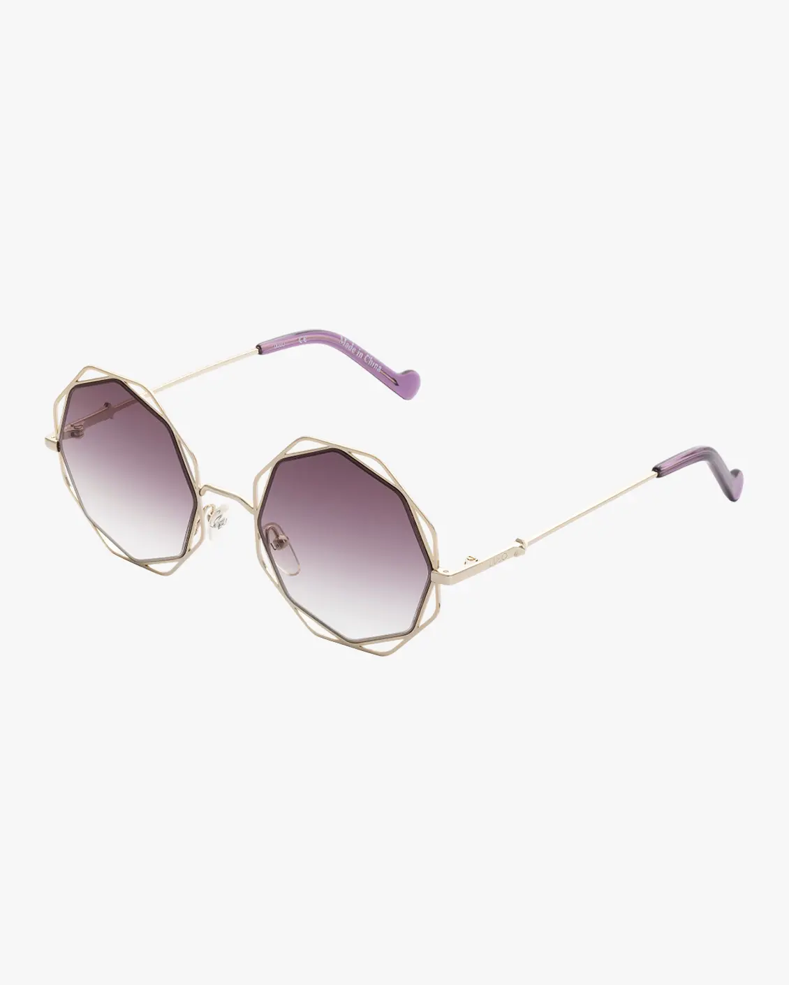 Round Sunglasses in Gold