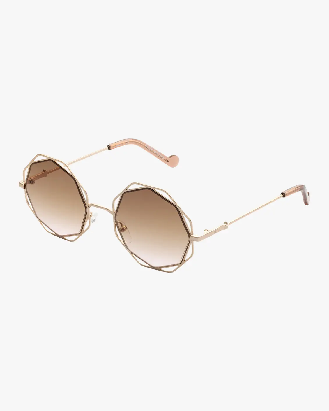 Round Sunglasses in Gold