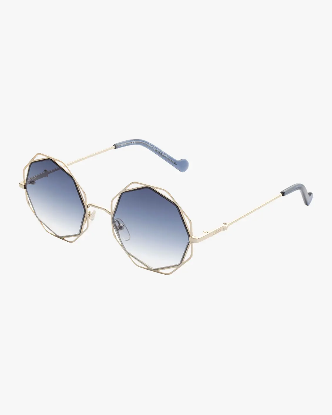 Round Sunglasses in Gold