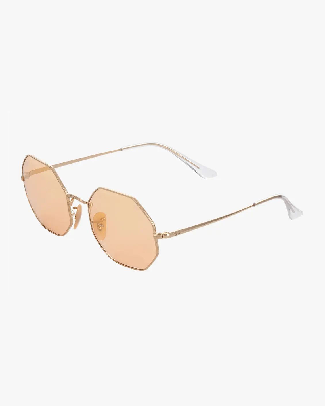 Hexagonal Sunglasses in Gold