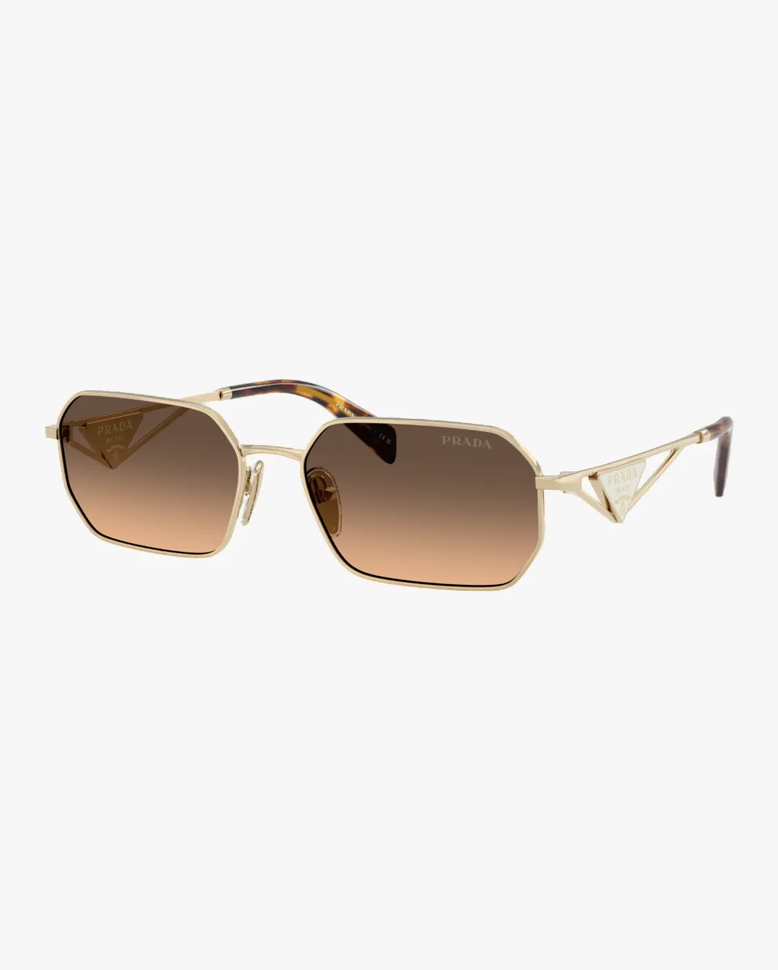 Hexagonal Sunglasses in Gold