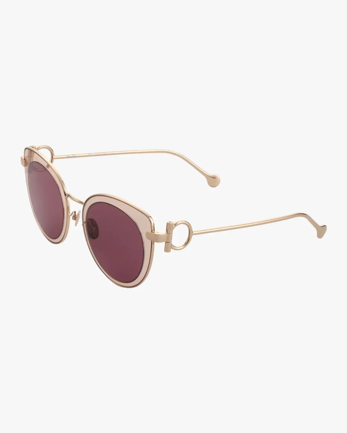 Round Sunglasses in Gold