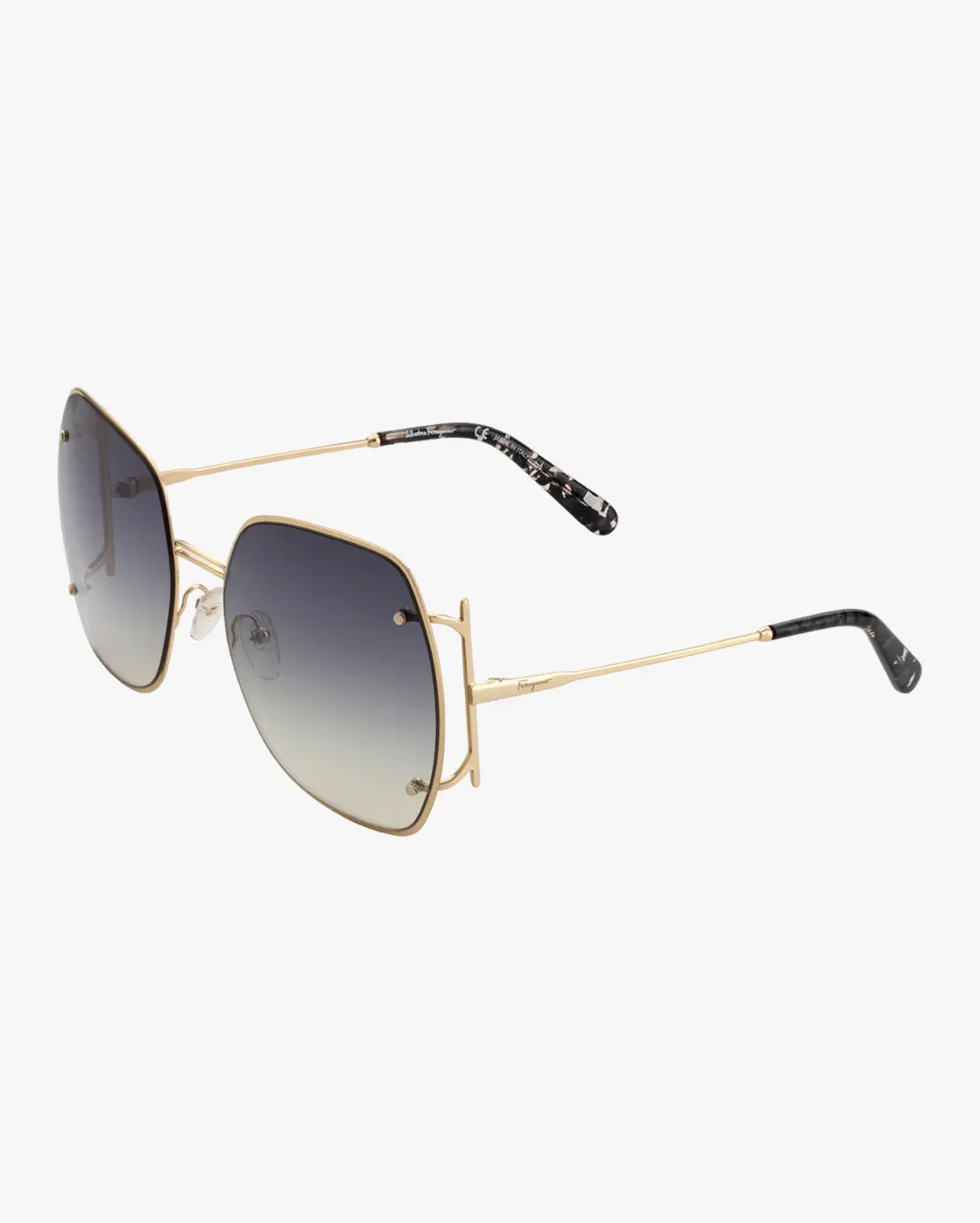 Square Sunglasses in Gold