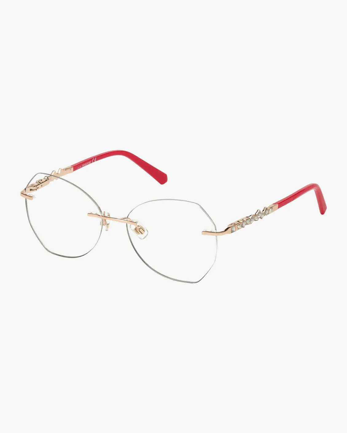 Irregular Eyeglasses in Gold