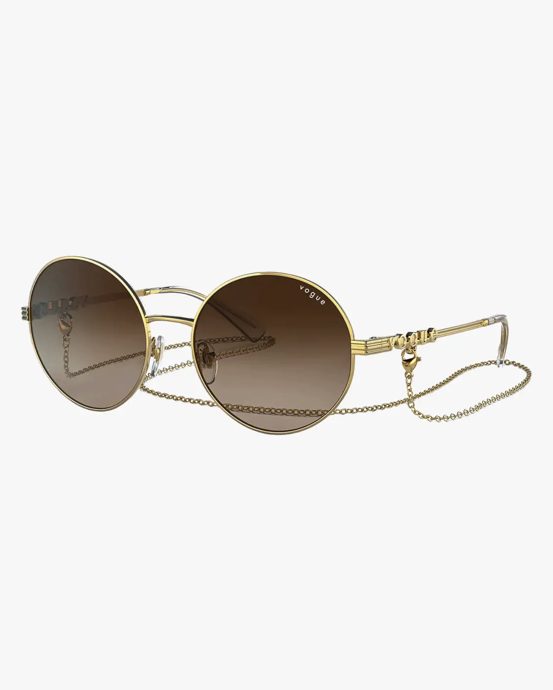 Round Sunglasses in Gold