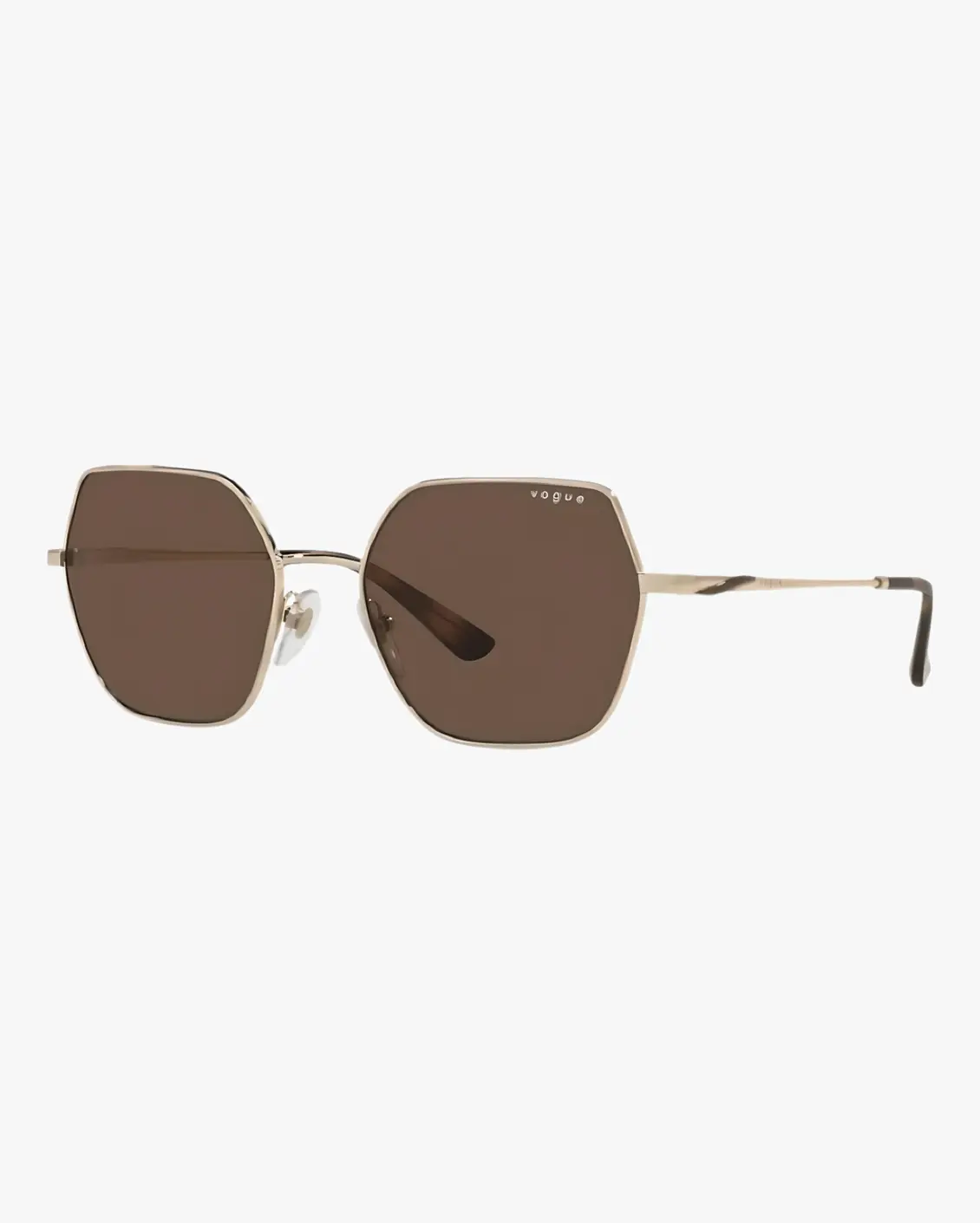 Hexagonal Sunglasses in Gold