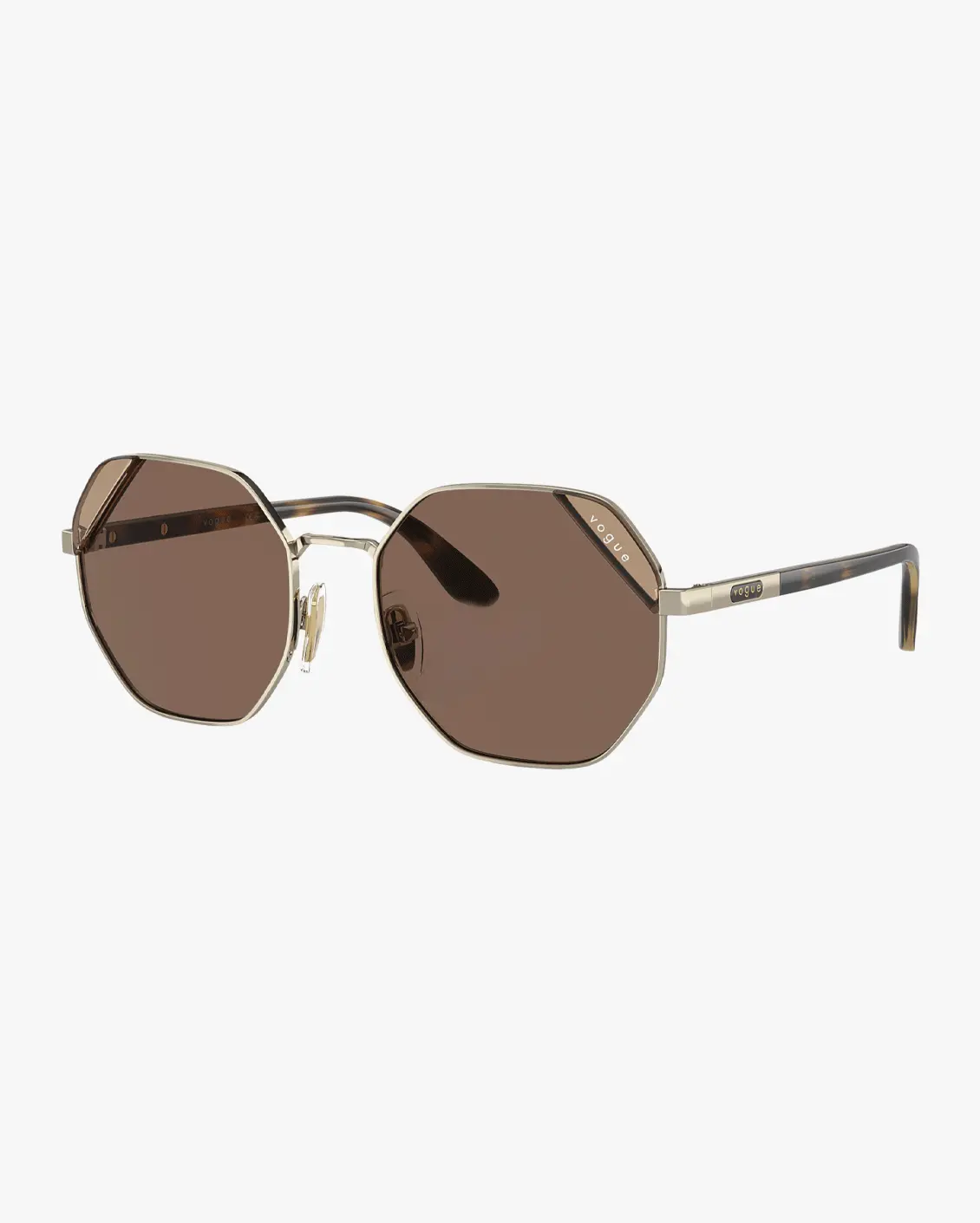 Hexagonal Sunglasses in Gold